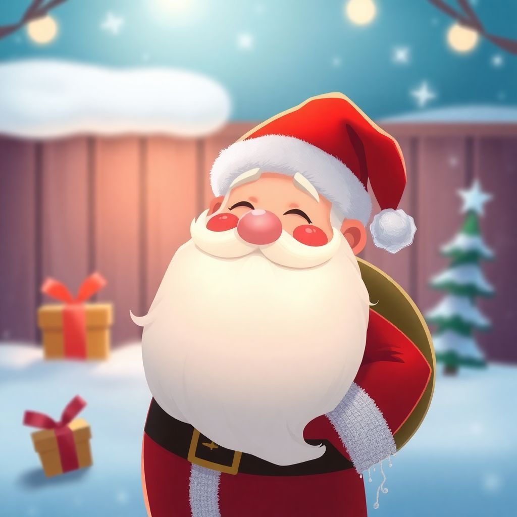 Santa's Tickly Beard Spreads Christmas Cheer